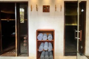 entrance to the sauna and turkish bath at Naj Naay Spa in Tulum