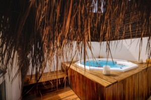 hot tub for 6 in the Vanilla Loft at Cabanas Tulum Beach Hotel & Spa