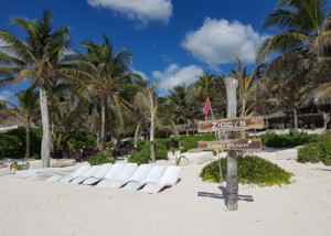 Beach club of our hotels in Tulum