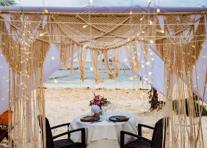 Hotel Cabanas Tulum private romantic beach dinner