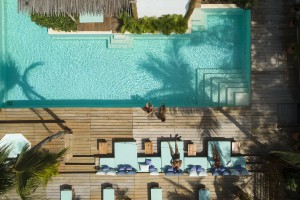 Aerial view of the swimming pool at Cabanas Tulum Beach Hotel & Spa