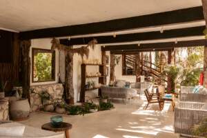 Lobby with seating area at Cabanas Tulum Beach Hotel & Spa